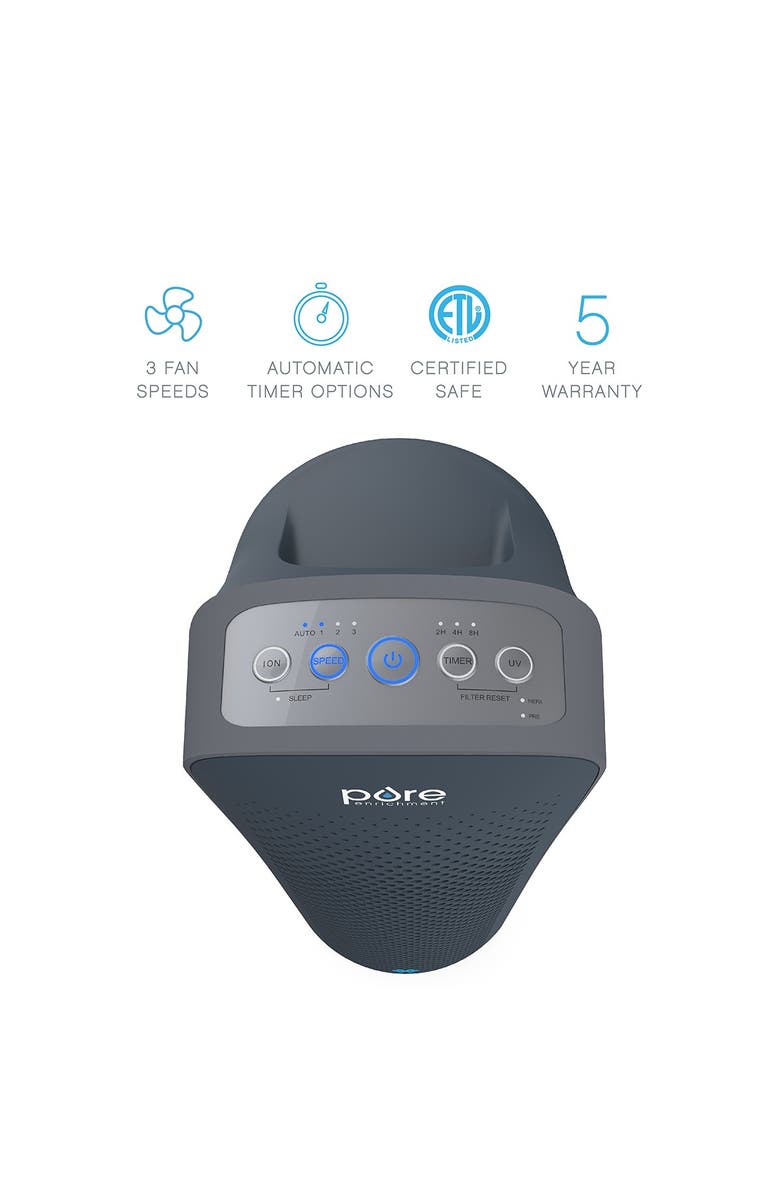 PURE ENRICHMENT PureZone Elite 4-in-1 True HEPA Air Purifier - Graphite, Alternate, color, Graphite