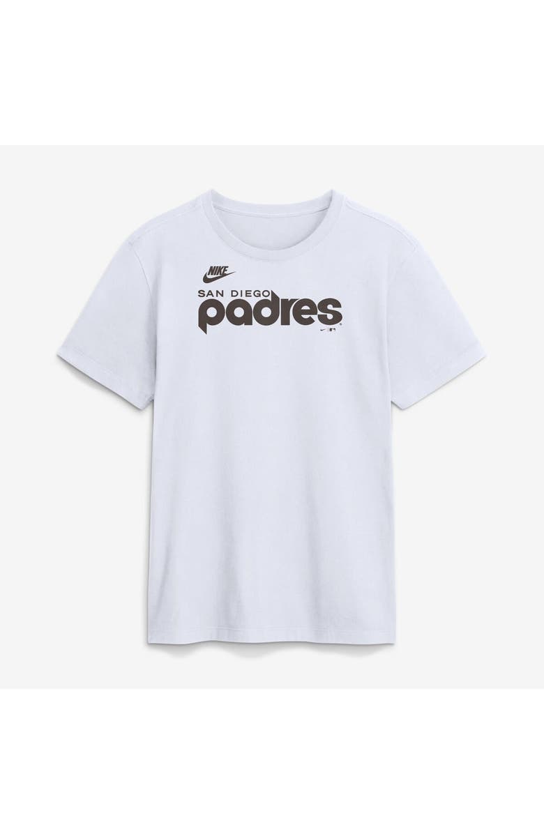 Nike Men's Nike White San Diego Padres Cooperstown Collection Wordmark T-Shirt, Main, color, White