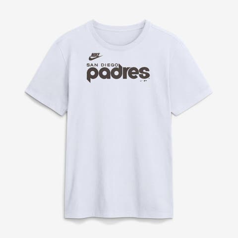 Men's Nike White San Diego Padres Cooperstown Collection Wordmark T-Shirt