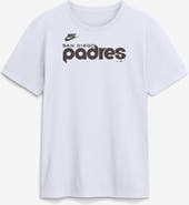 Nike Men's Nike White San Diego Padres Cooperstown Collection Wordmark T-Shirt