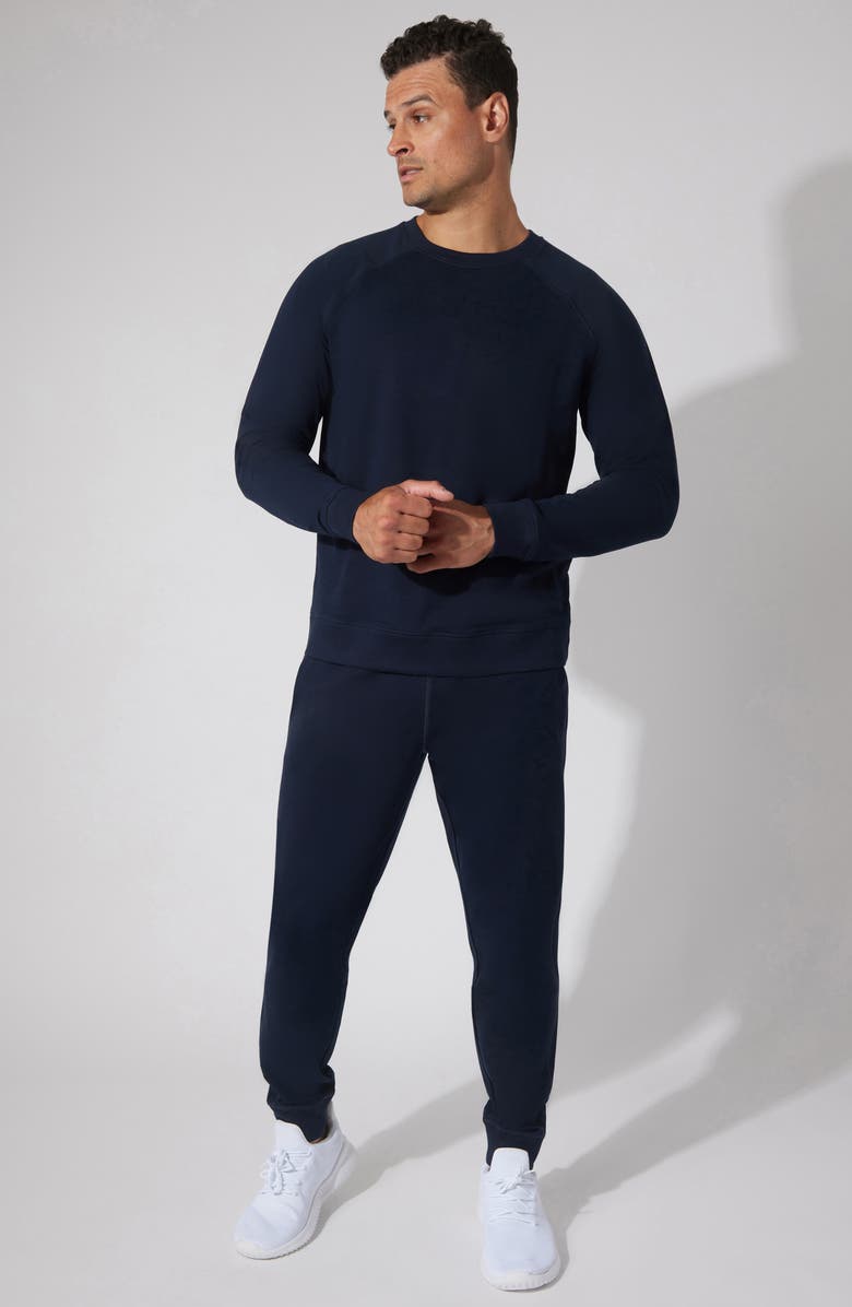 90 DEGREE BY REFLEX Mini Zurry Reunion Crewneck Sweatshirt, Alternate, color, True Navy