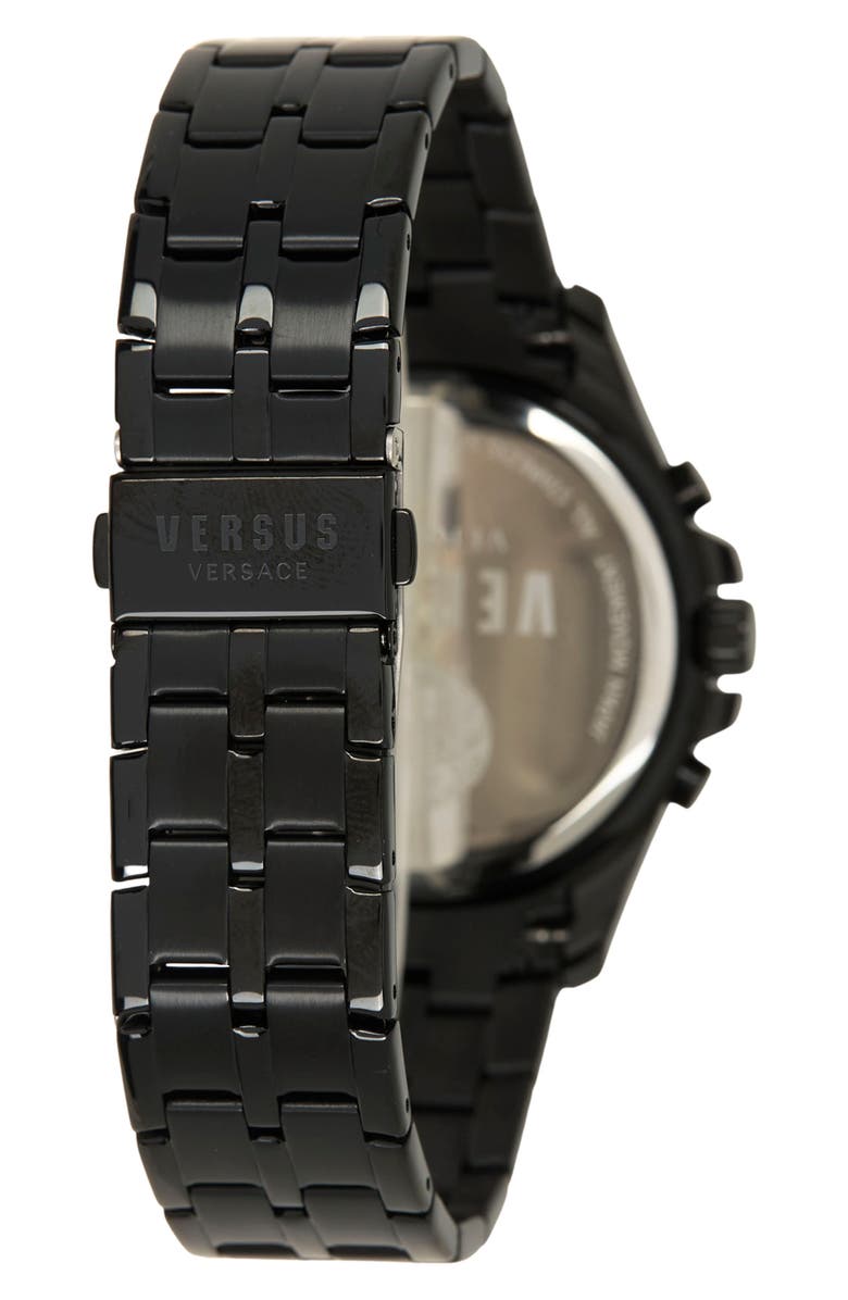 VERSUS Versace Chronograph Black IP Dial Bracelet Watch, 44mm, Alternate, color, 