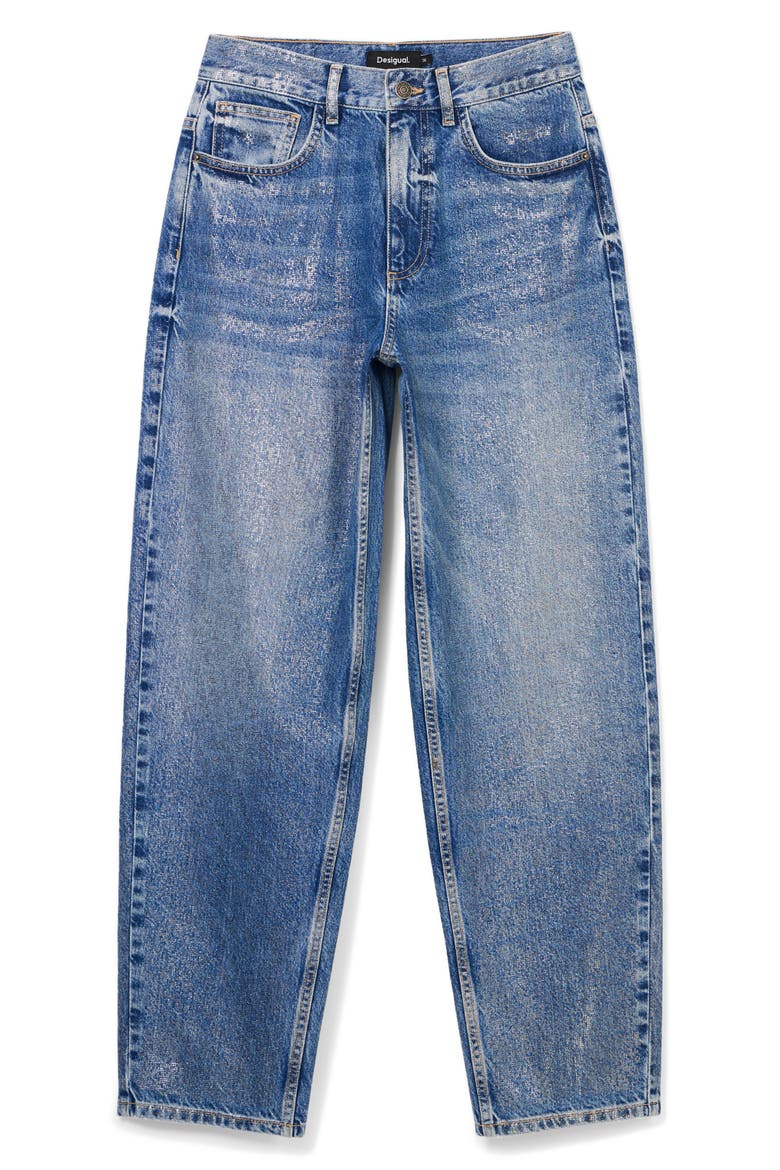 Ariel Coated Straight Leg Jeans, Alternate, color, BLUE