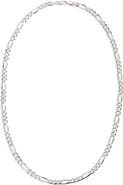 Argento Vivo Sterling Silver Men's Figaro Chain Necklace