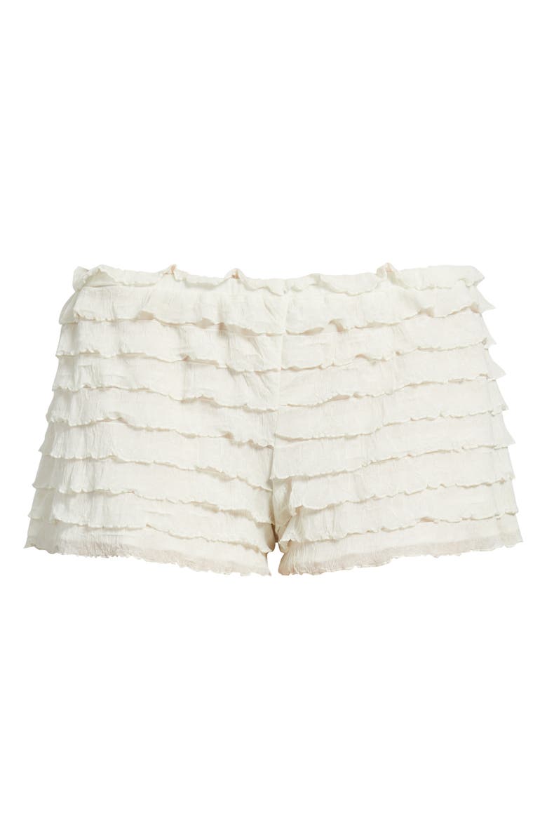 Bella Venice Fia Tiered Ruffle Shorts, Alternate, color, Off White