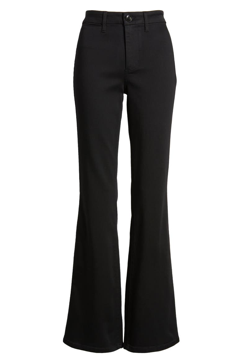 High Waist Slim Bootcut Trouser Jeans, Alternate, color, BLACK