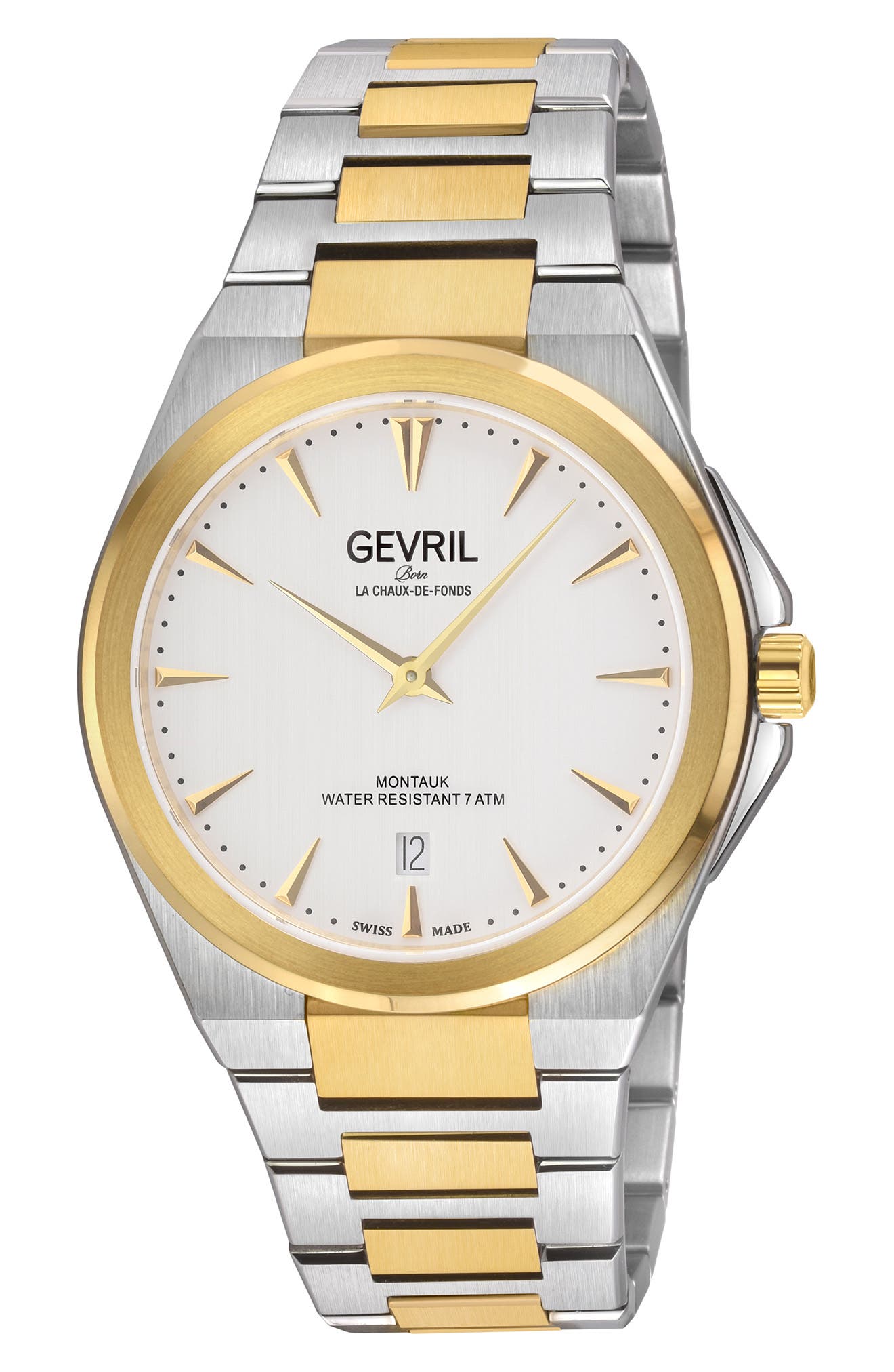 GEVRIL Montauk Stainless Steel Bracelet Watch, 40mm
