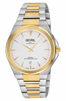 GEVRIL Montauk Stainless Steel Bracelet Watch, 40mm