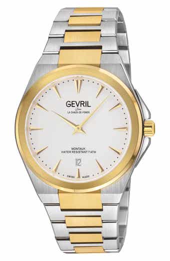 GEVRIL Montauk Stainless Steel Bracelet Watch, 40mm