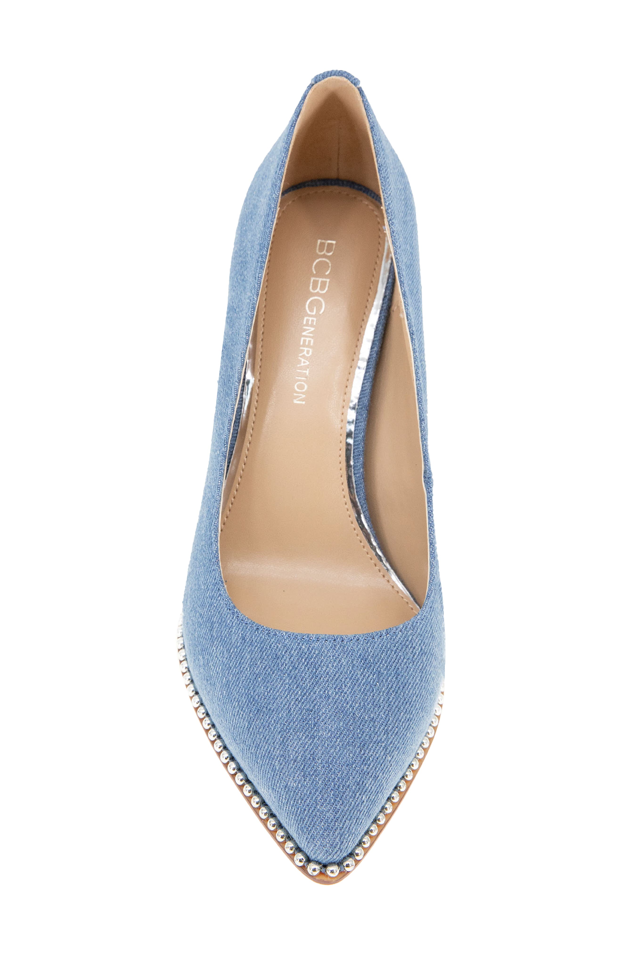 BCBGeneration Hawti Studded Pump, Alternate, color, Denim