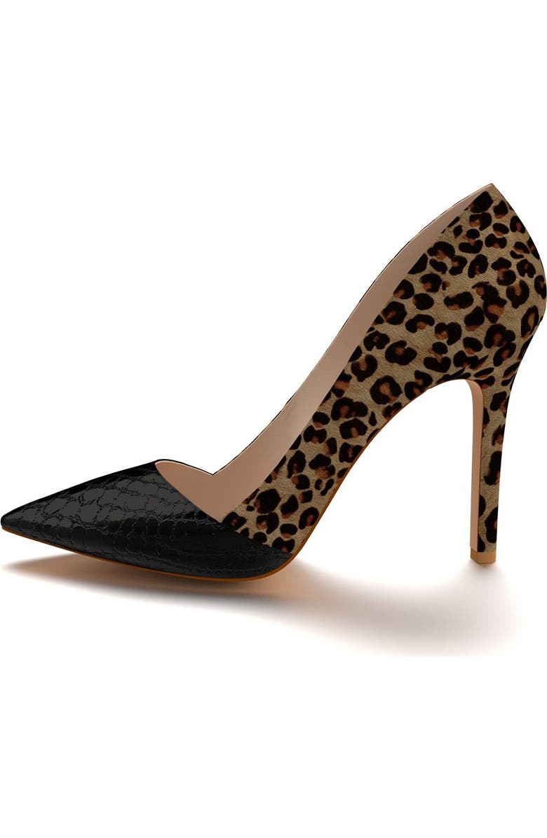 Shoes of Prey Genuine Calf Hair Pointy Toe Pump, Alternate, color,