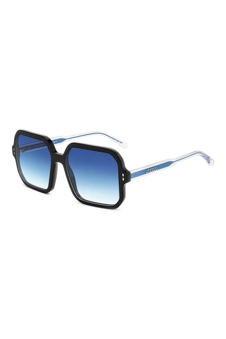 57mm Butterfly Sunglasses, Alternate, color, BLACK