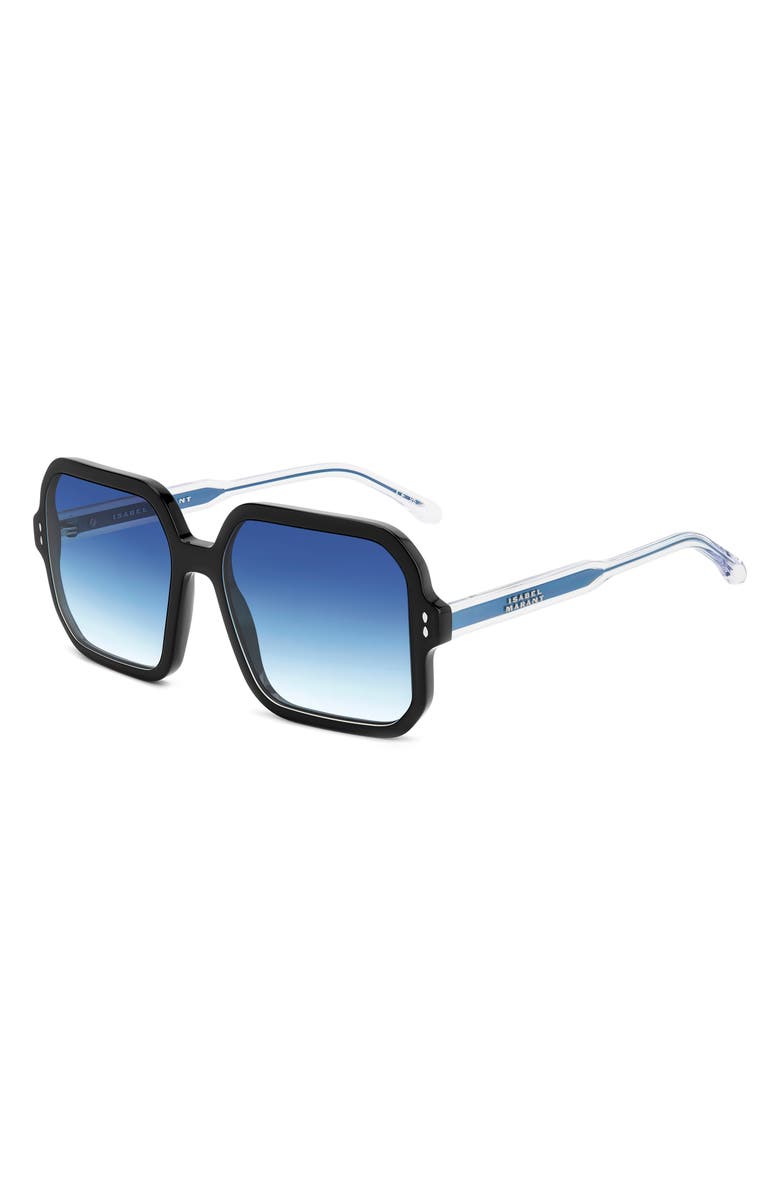 Isabel Marant 57mm Butterfly Sunglasses, Alternate, color, Black