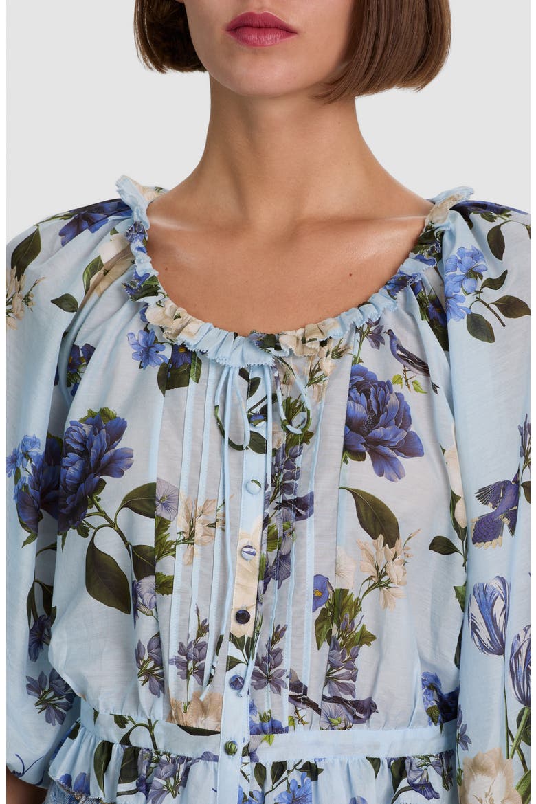 Mclaine Floral Crop Button-Up Shirt, Alternate, color, FLY AWAY