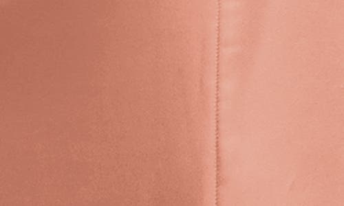 After Six Off The Shoulder Satin Charmeuse Gown With Removable Sleeves In Copper Penny