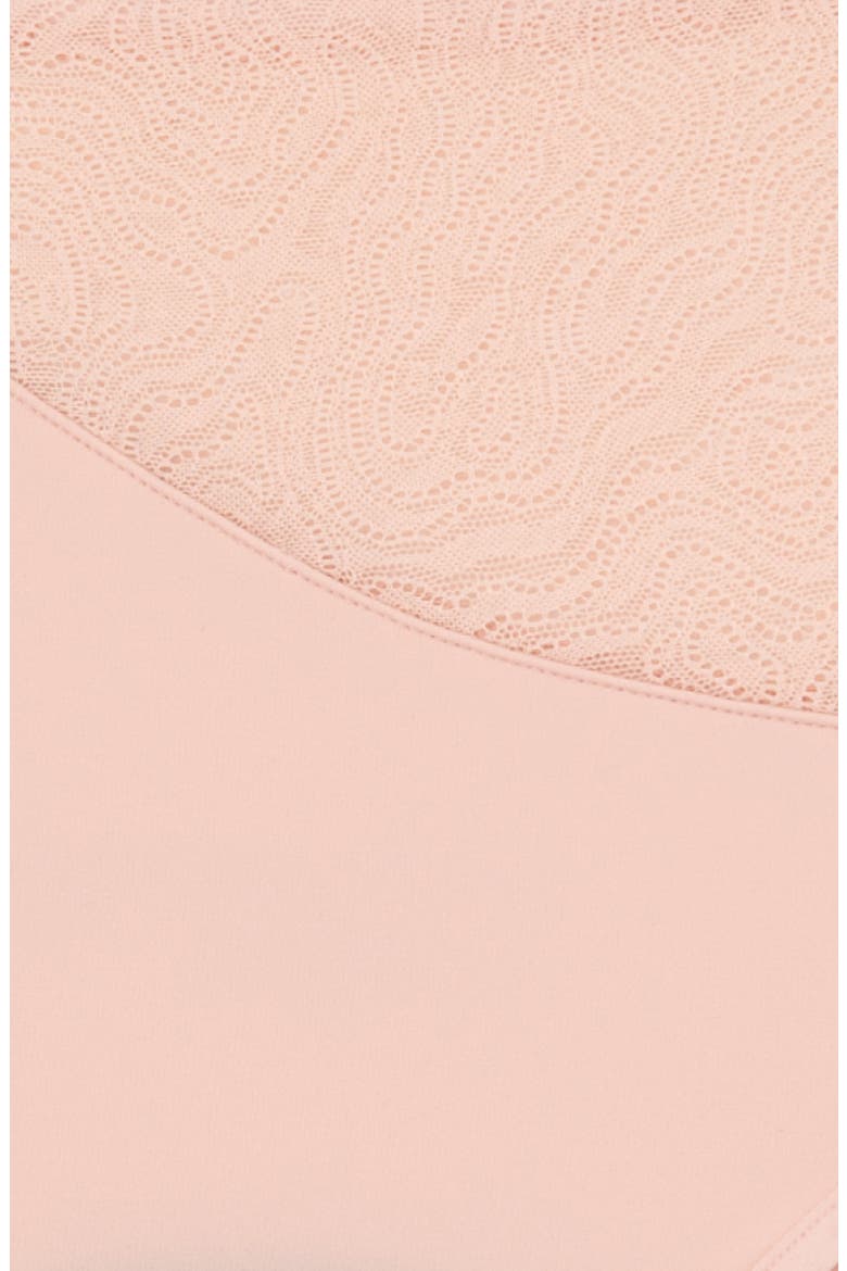 Period & Leakproof Light Absorbency Lace Panel Thong, Alternate, color, QUARTZ BLUSH