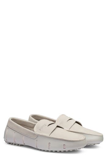Swims Luxe Lace-up Driving Loafer In Gray