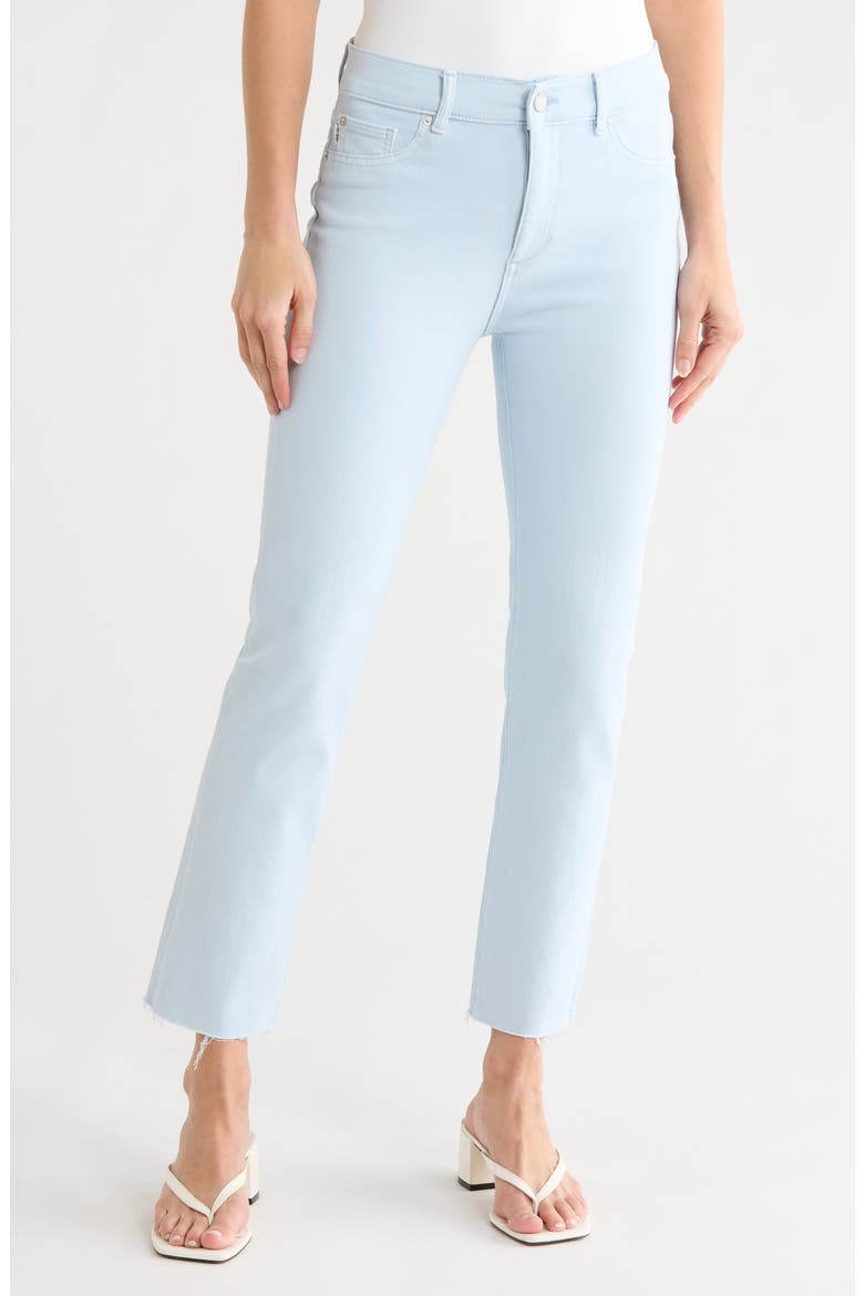 Mara Raw Hem Ankle Straight Leg Jeans, Main, color, CERULEAN