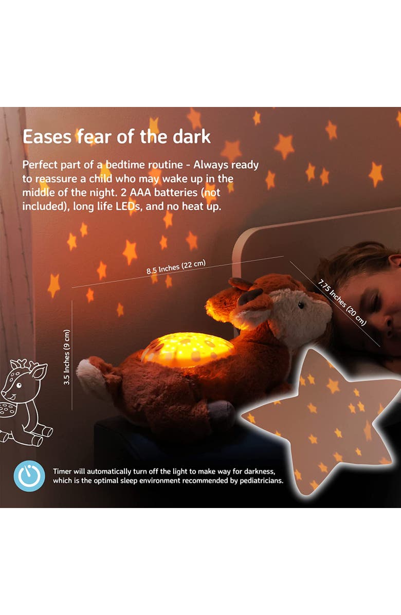 Cloud B Twilight Buddies - Calming Plush Toy & Nightlight Star Projector, Alternate, color, Fawn