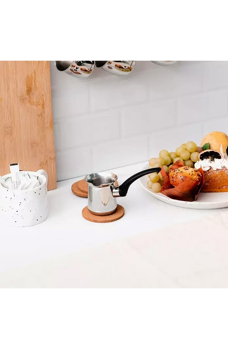 Korkmaz Orbit 8 Ounce Stainless Steel Turkish Coffee Pot, Alternate, color, Metallic Silver