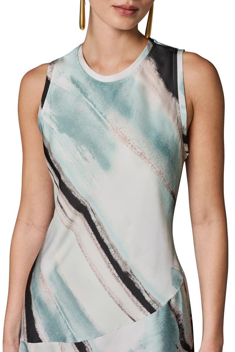 Sleeveless Asymmetric Hem Dress, Alternate, color, WATERLILY MULTI
