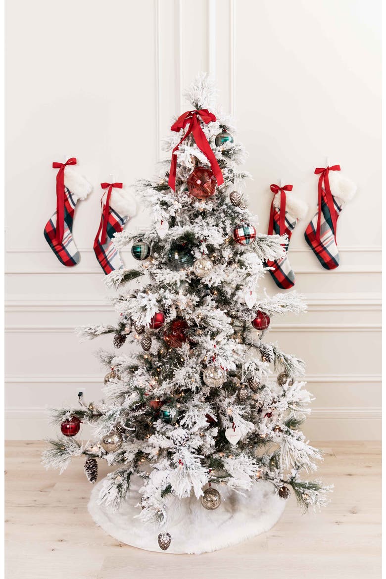 Frost Faux Fur Tree Skirt, Alternate, color, IVORY CLOUD
