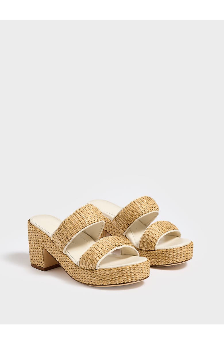 MARION PARKE Amelia Platform | Nappa/Raffia, Alternate, color,
