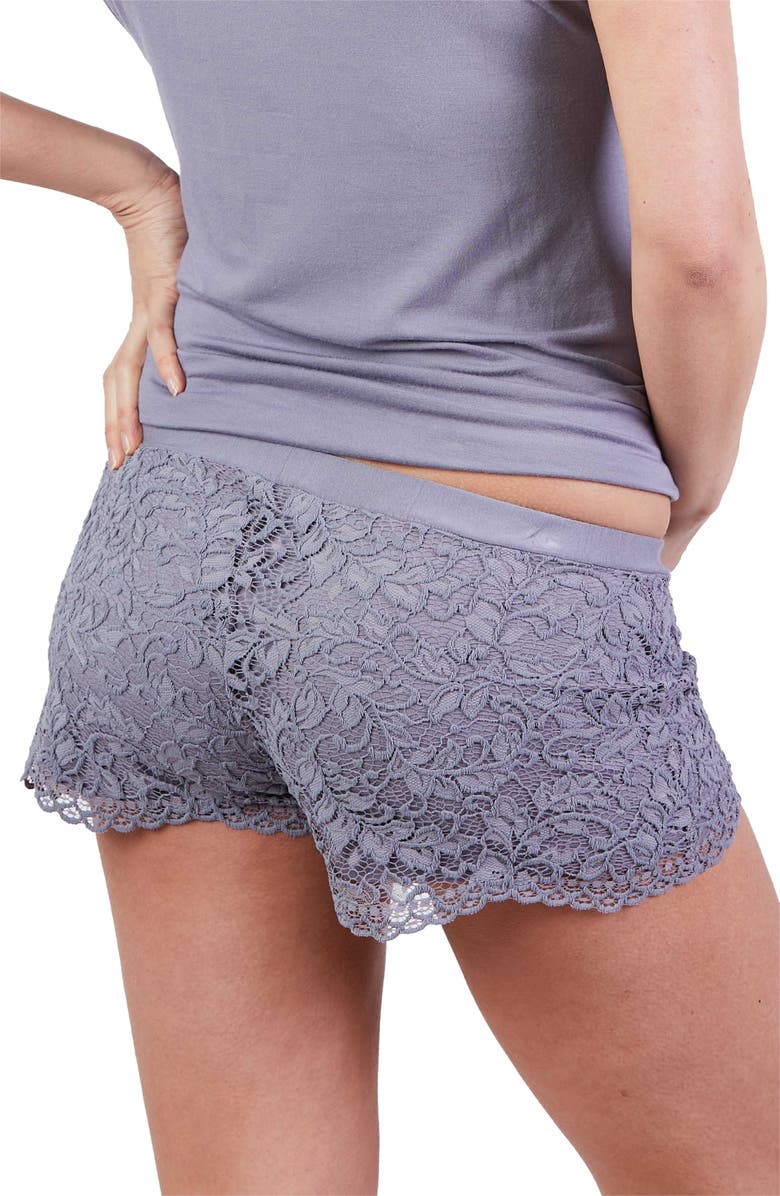 Cache Coeur Sofia Lace Maternity Pajama Shorts, Alternate, color, 