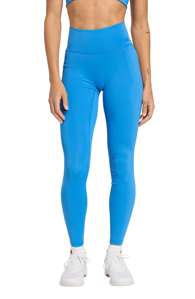 adidas Optime Workout Full Leggings, Main, color, Ray Blue