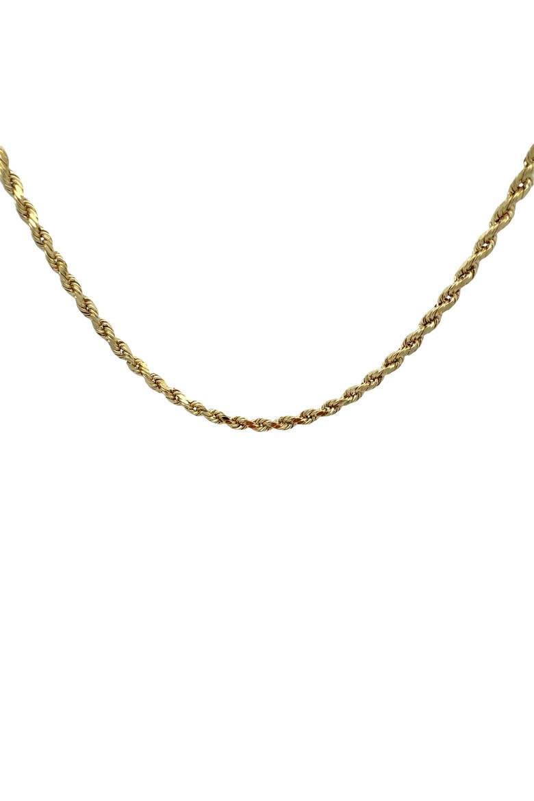 Diamond Cut Rope Chain Necklace 4mm 22 Inch, Alternate, color, yellow