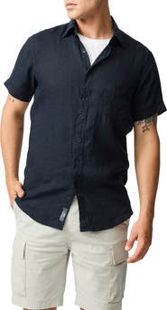Rodd & Gunn Palm Beach Sports Fit Short Sleeve Linen Button-Up Shirt