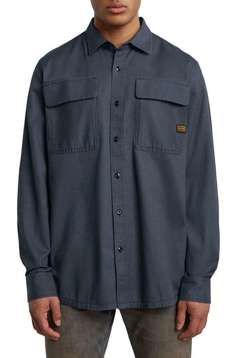 CPO Regular Fit Cotton & Linen Button-Up Shirt