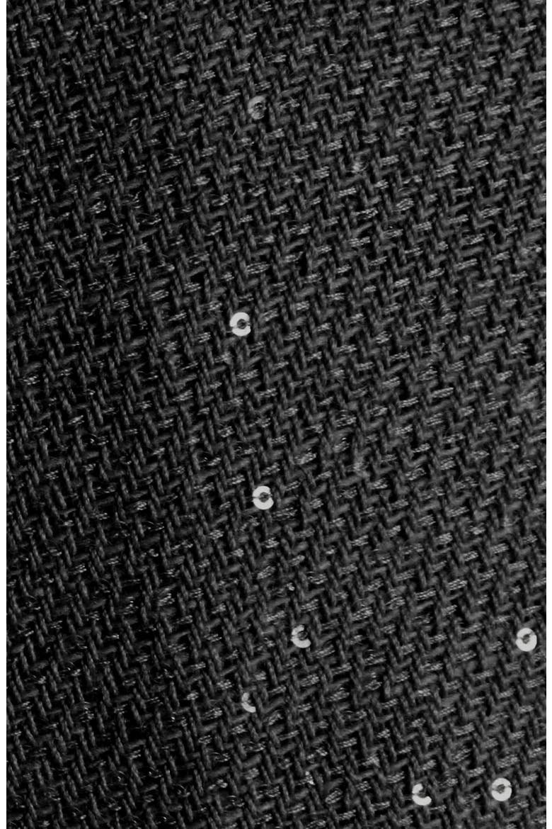 Tailored Sequin Wool Blend Crepe Straight Leg Pants, Alternate, color, BLACK