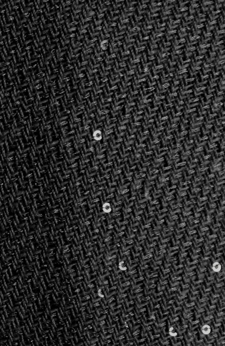 TOM FORD Tailored Sequin Wool Blend Crepe Straight Leg Pants, Alternate, color, Black