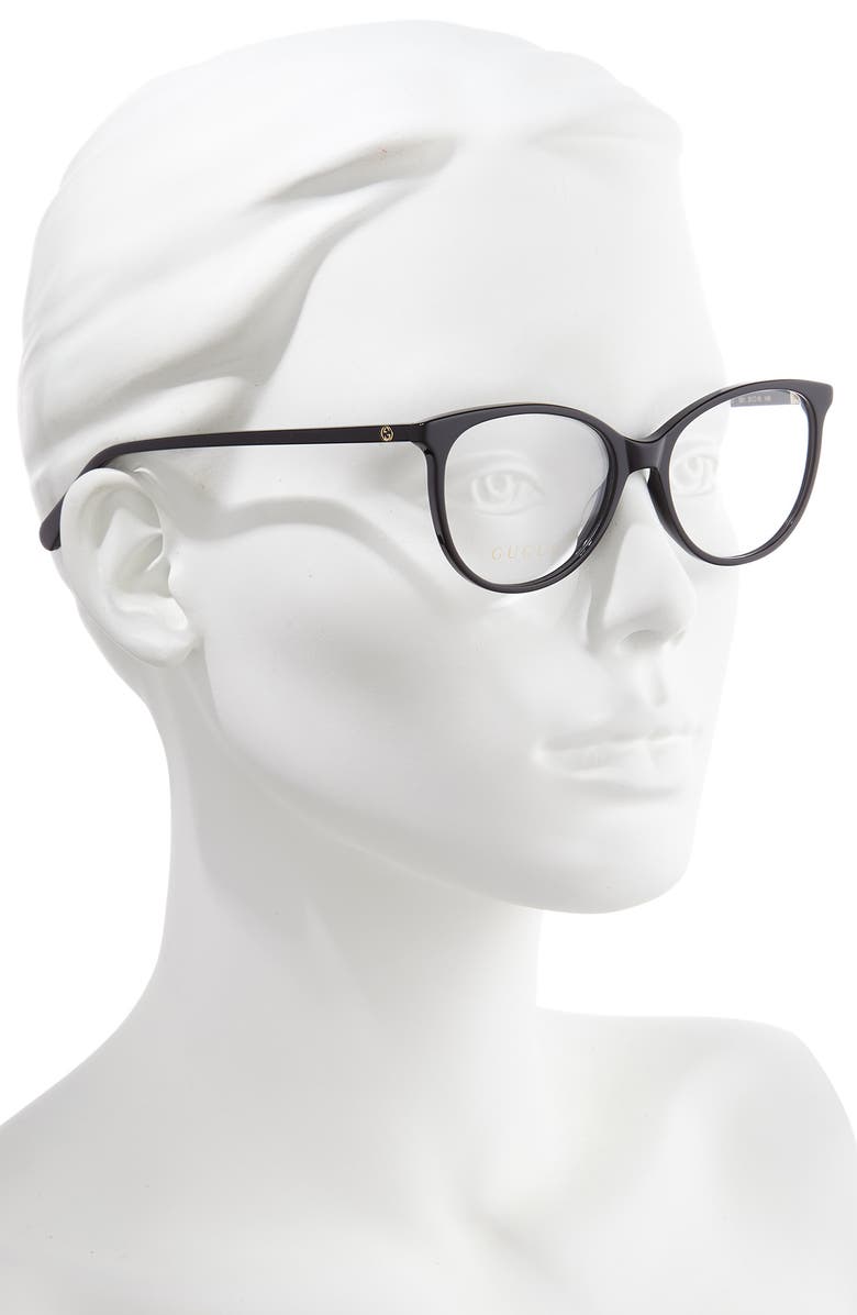 Gucci 51mm Cat Eye Optical Glasses, Alternate, color, 