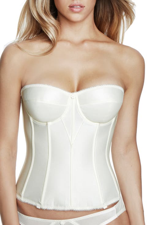 Juliette Satin Low Back Convertible Strapless Corset Longline Bra