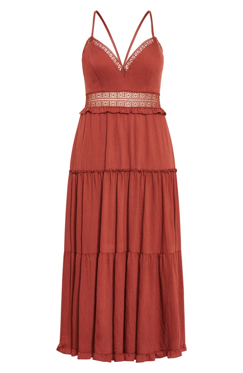 City Chic Aura Maxi Dress, Alternate, color, Cinnamon