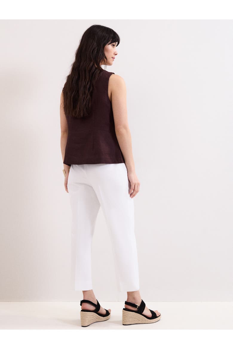 Miah Cropped Tailored Trousers, Alternate, color, White