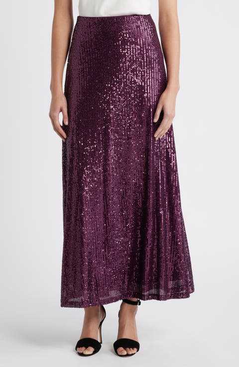 Sequin Maxi Skirt