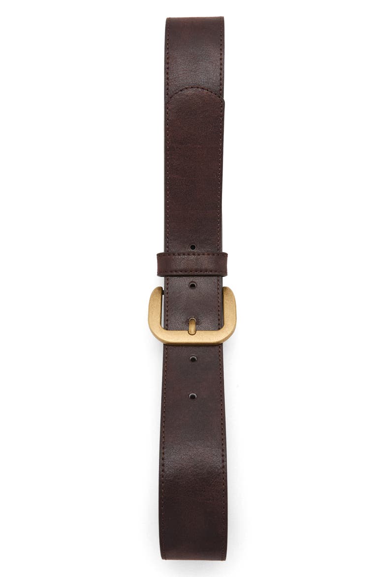 Faux Leather Belt, Alternate, color, CHOCOLATE