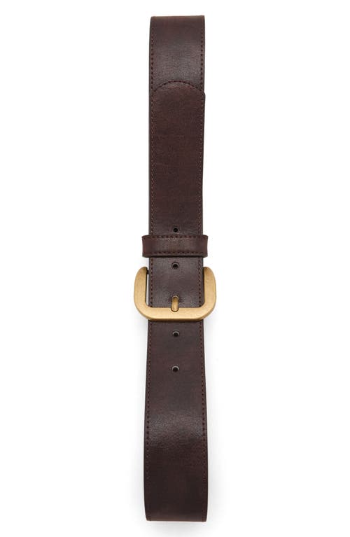 Mango Faux Leather Belt In Brown