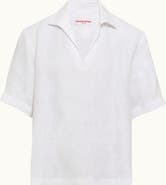 Orlebar Brown Vincent Linen Relaxed Fit Overhead Linen Shirt