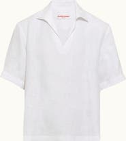 Orlebar Brown Vincent Linen Relaxed Fit Overhead Linen Shirt