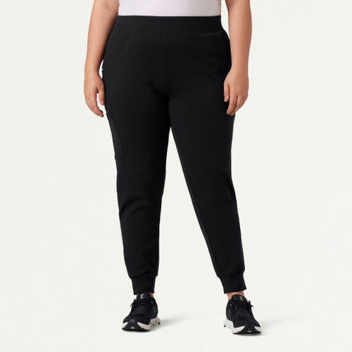 Jaanuu 6-pocket Slim Knit Scrub Jogger In Black