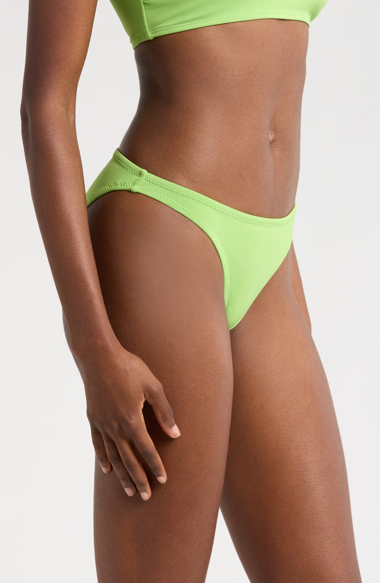Good American Compression Better Bikini Bottoms, Alternate, color, Lime005