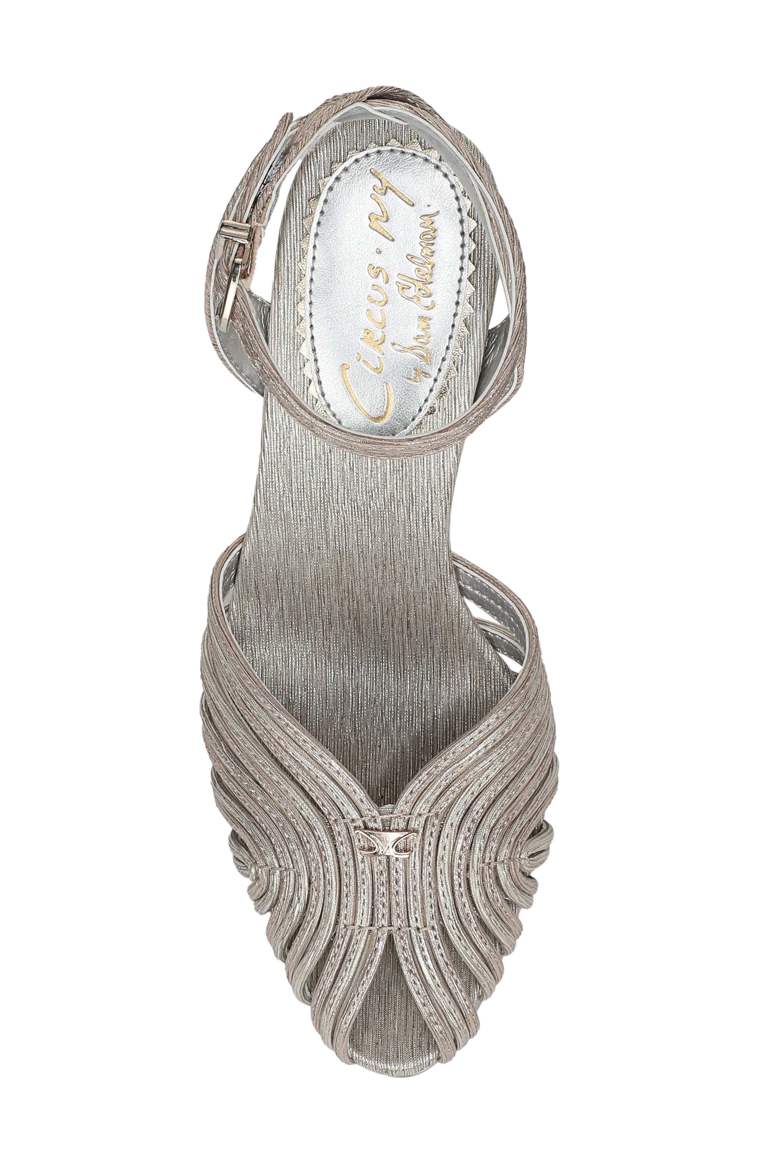 Circus NY by Sam Edelman Giana Ankle Strap Pump, Alternate, color, Champagne Silver Multi