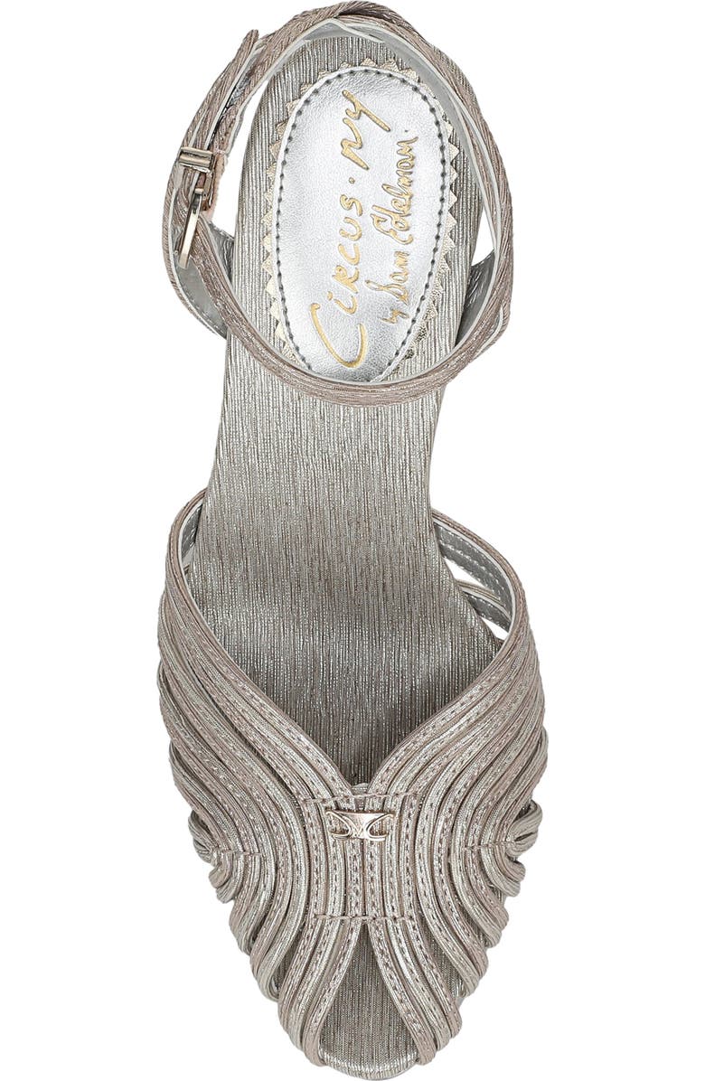 Circus NY by Sam Edelman Giana Ankle Strap Pump, Alternate, color, Champagne Silver Multi