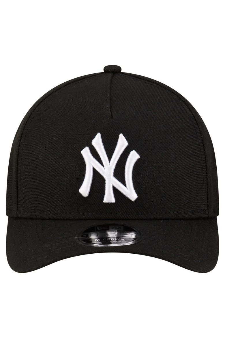 Men's New Era  Black New York Yankees Player Replica 9FORTY Adjustable Hat, Alternate, color, Black