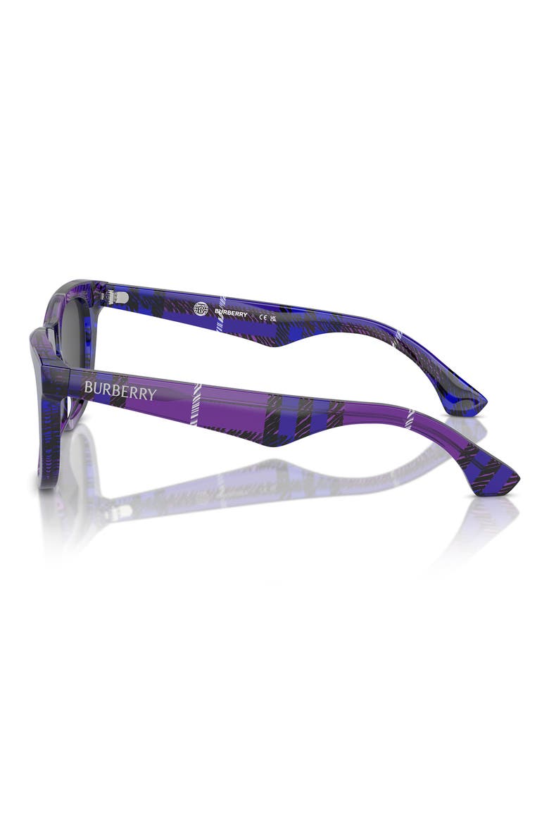 Kids' 46mm Square Sunglasses, Alternate, color, CHECK VIOLET / DARK GREY
