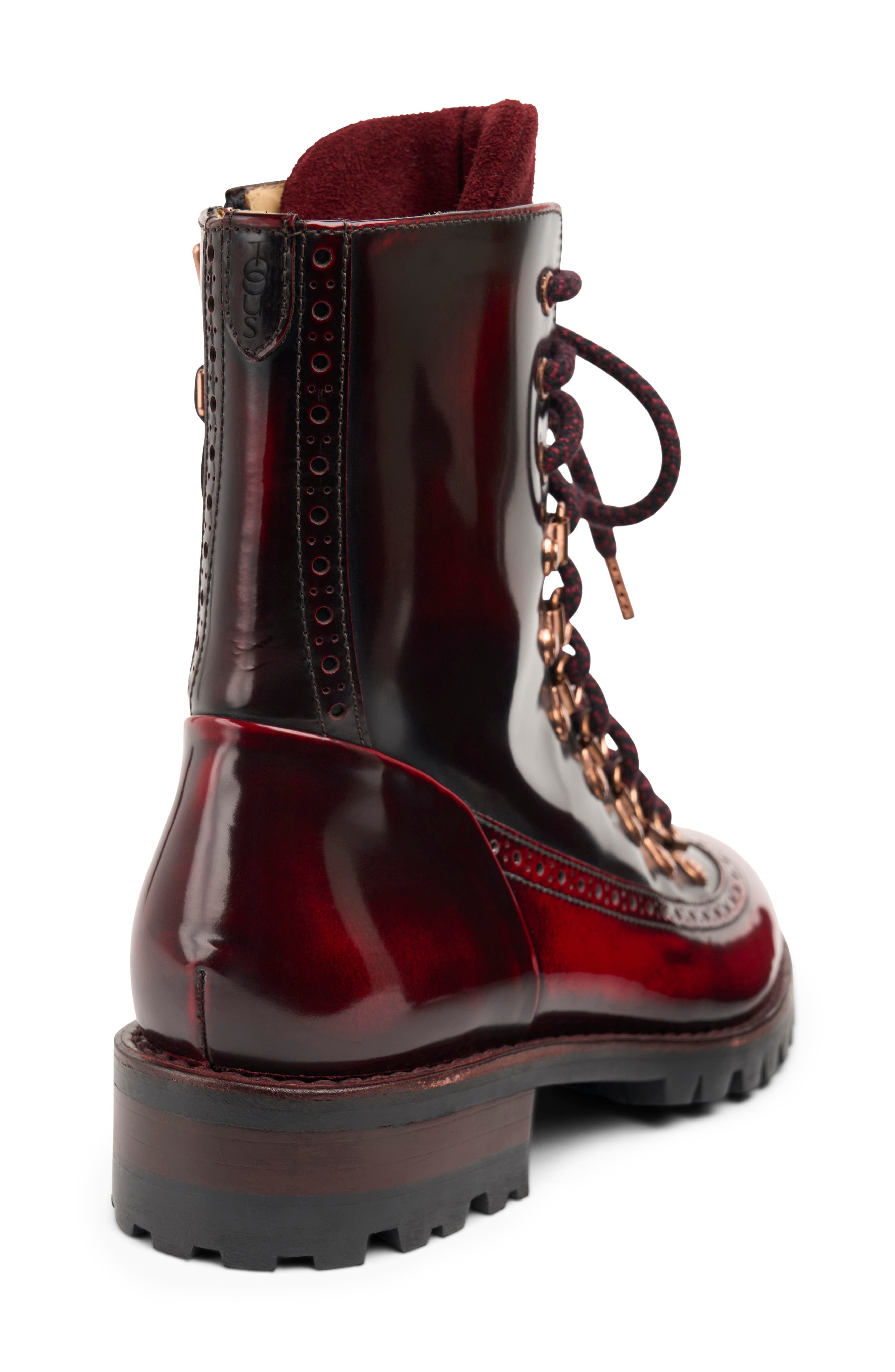 Mr. Bernard Leather Boot, Alternate, color, BORDEAUX